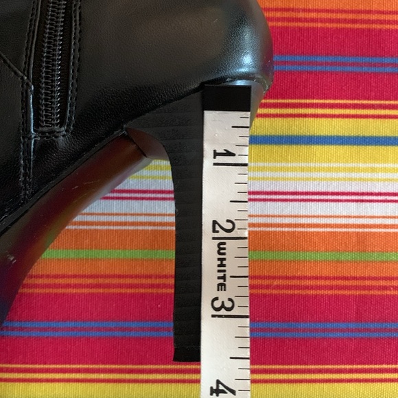 Super Cute Vintage Diba Black Square Toe Platform Boots Sz 8 - Picture 9 of 12